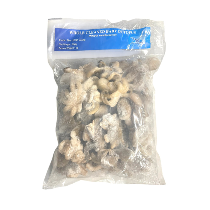 IQF 20/40 WHOLE CLEANED BABY OCTOPUS 1KG