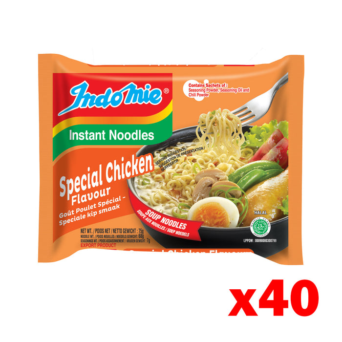 INDOMIE  SPECIAL CHICKEN FLAVOUR NOODLES 75G, CASE OF 40