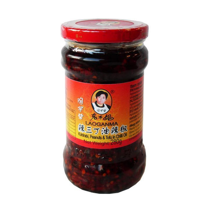 LAOGANMA KOHLRABI PEANUTS & TOFU IN CHILLI OIL 280G
