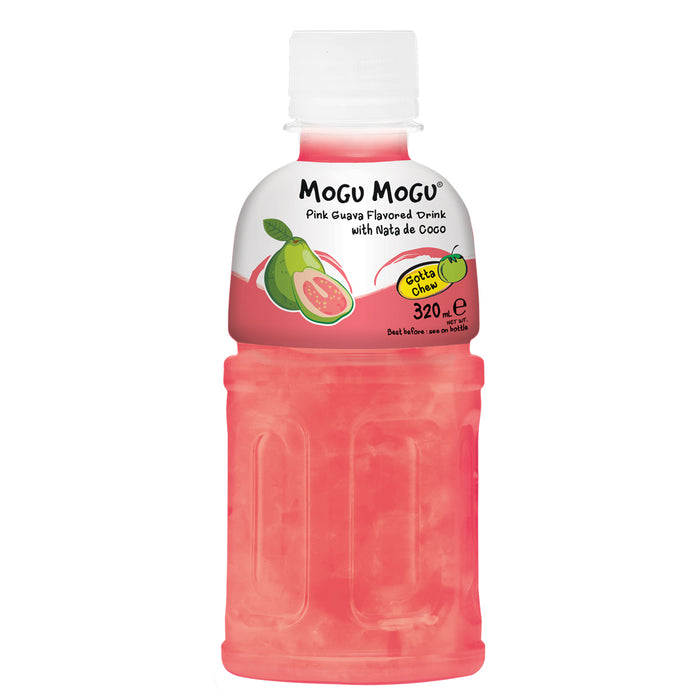 MOGU MOGU 粉色番石榴椰果饮料 - 320ML 