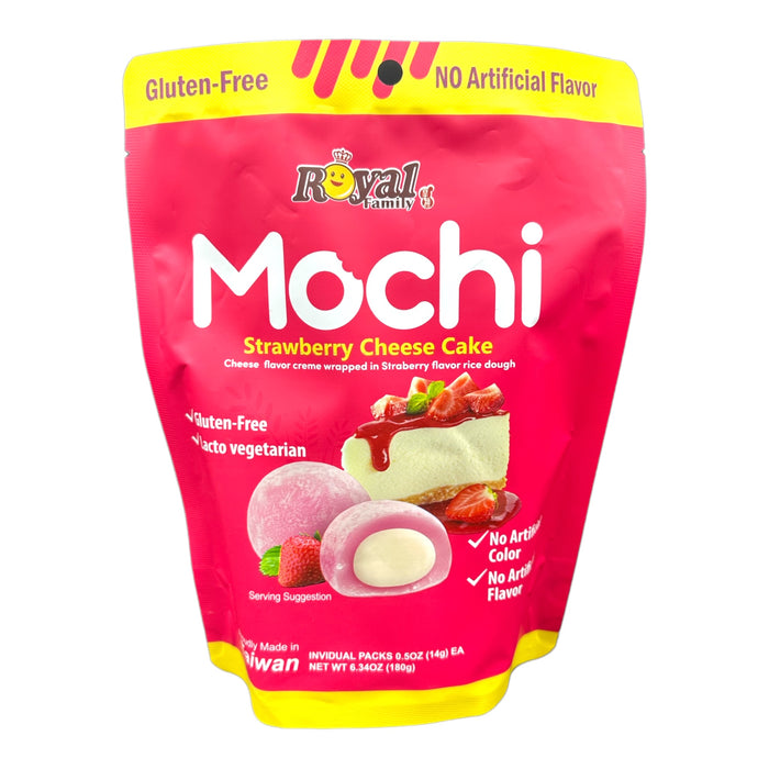 ROYAL FAMILY STRAWBERRY CHEESE CAKE FLAVOUR GLUTEN FREE MOCHI - 180G