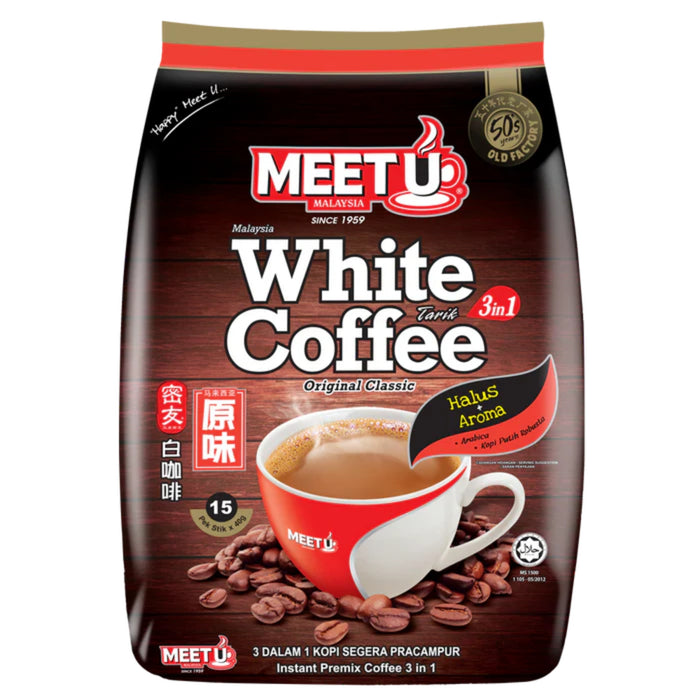 MEET U 3 IN 1 WHITE COFFEE 480G