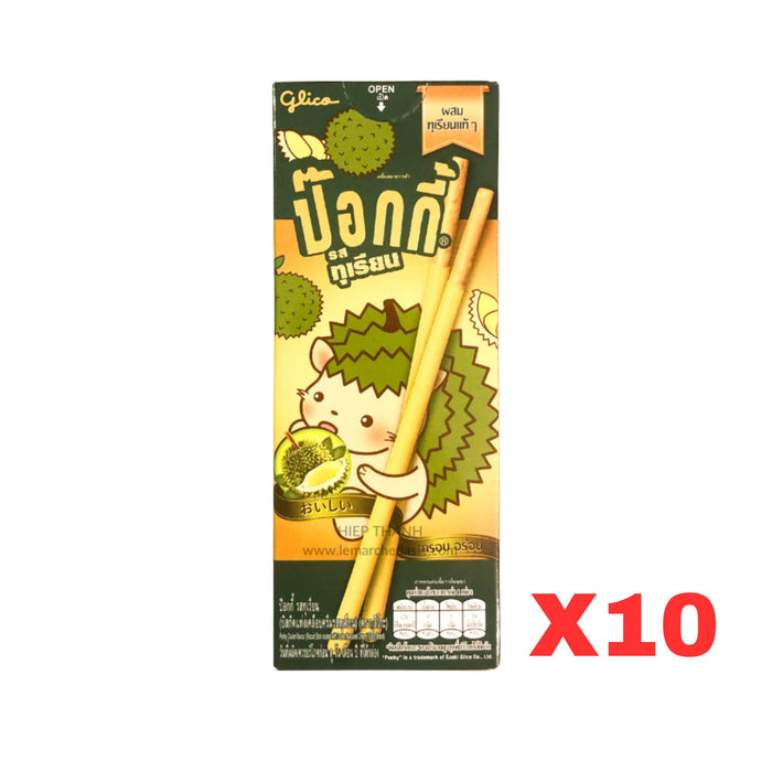 GLICO DURIAN POCKY 25G, CASE OF 10 (BBD 12/2025)