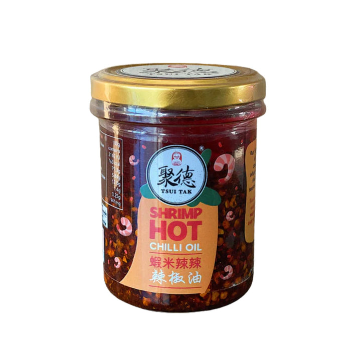 TSUI TAK SHRIMP HOT CHILLI OIL 180G 蝦米辣辣 辣椒油