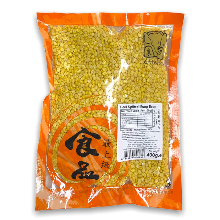 CHANG MUNG BEANS PEELED & SPLIT 400G 象牌去皮開邊綠豆