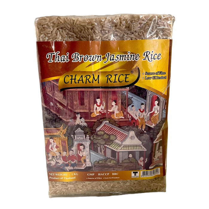 CHARM RICE BROWN THAI JASMINE RICE 1KG