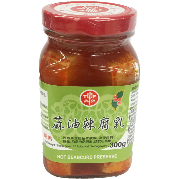TF HOT PRESERVED BEANCURD 300G 天府牌純素麻油辣腐乳