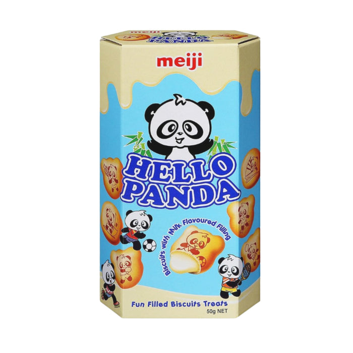 明治 HELLO 熊貓牛奶奶油餅乾 50G