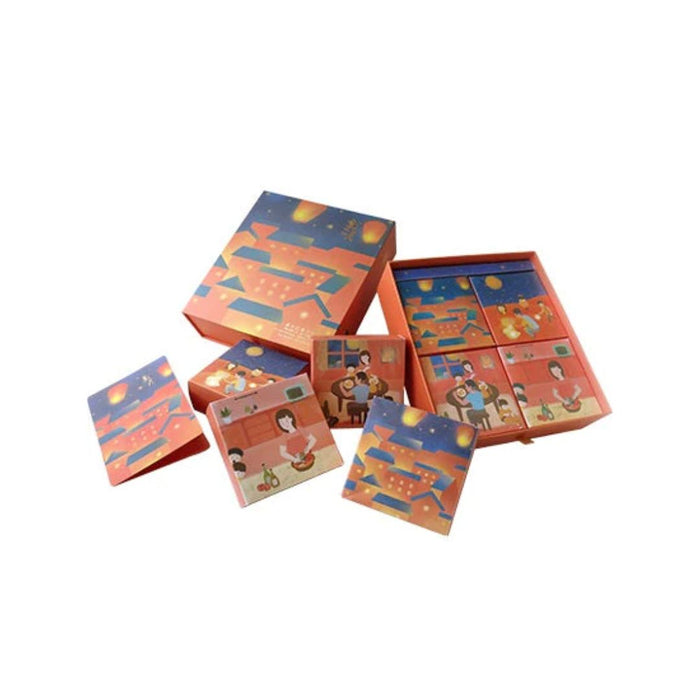 YAO YUE MOONCAKES MIXED FLAVOURS 4 PIECES 720G 邀月四喜月餅（雙黃白蓮蓉, 單黃冬蓉, 五仁, 豆沙）