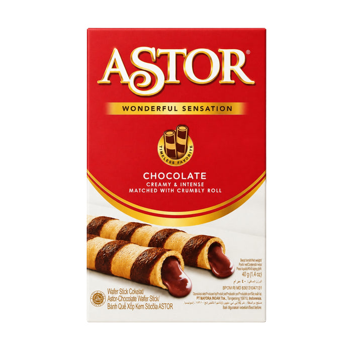 MAYORA ASTOR CHOCOLATE WAFER ROLLS 40G