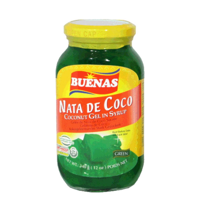 BUENAS 糖漿綠色椰子凝膠 340G 糖水椰果（綠）