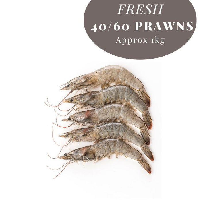 FRESH 40/60 PRAWNS - APPROX 1KG - NOTTINGHAM DELIVERY ONLY! 新鮮蝦
