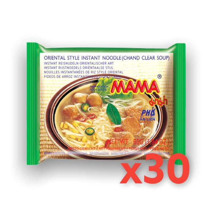 MAMA ORIENTIAL STYLE INSTANT NOODLES (CHAND CLEAR SOUP), CASE OF 30 媽媽 清湯粿條