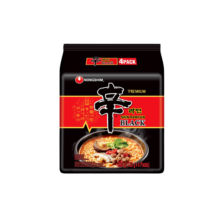 NONGSHIM HALAL BLACK SHIN RAMYUN, PACK OF 4