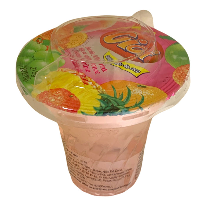 喜之郎CICI JELLY DRINK CUP PEACH 218G 喜之郎果凍爽 - 桃