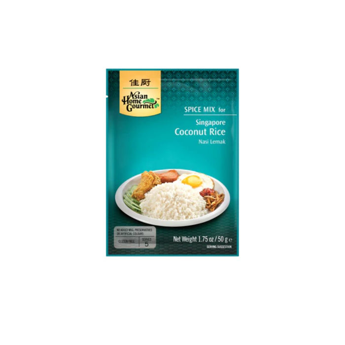ASIAN HOME GOURMET SINGAPORE COCONUT RICE NASI LEMAK 50G