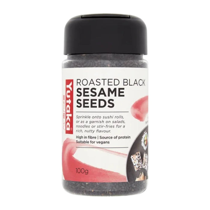 YUTAKA ROASTED BLACK VEGAN SESAME SEEDS 100G