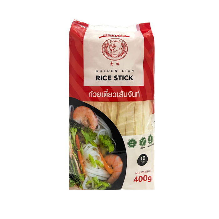 GOLDEN LION 10MM RICE STICKS 400G 金牌粿條10mm