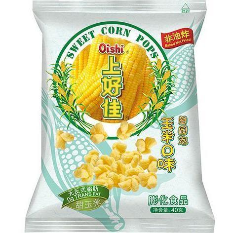 OISHI SWEET CORN POPS 40G 上好佳田園泡芙-玉米