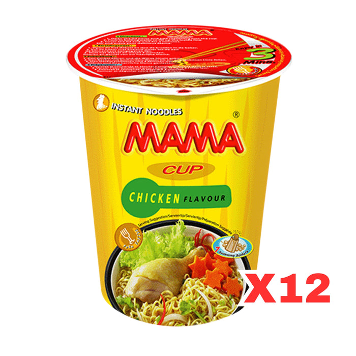 MAMA CHICKEN CUP NOODLE 70G, CASE OF 12