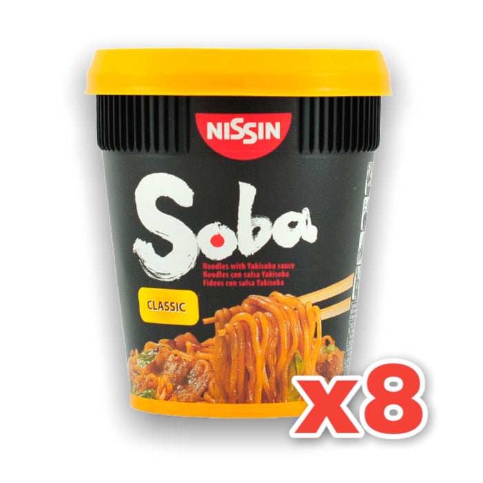 NISSIN SOBA CLASSIC NOODLE CUP, Case of 8