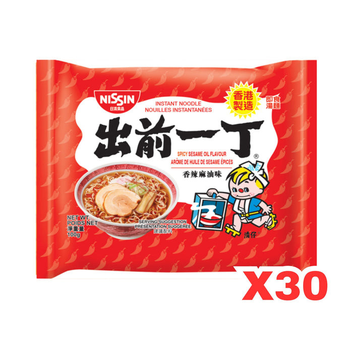 NISSIN SPICY SESAME HK INSTANT NOODLE 100G, CASE OF 30 (MAX. 2 CASES PER CUSTOMER)