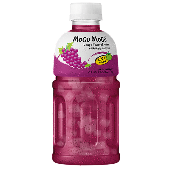 MOGU MOGU 葡萄味椰果饮料 - 320ML 