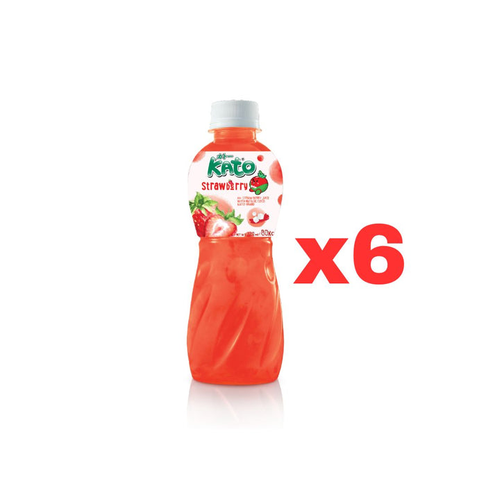 KATO STRAWBERRY NATA DE COCO, PACK OF 6
