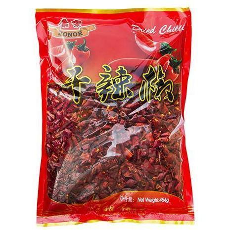 HONOR DRIED CHILLI PIECES 454G 康樂辣椒段