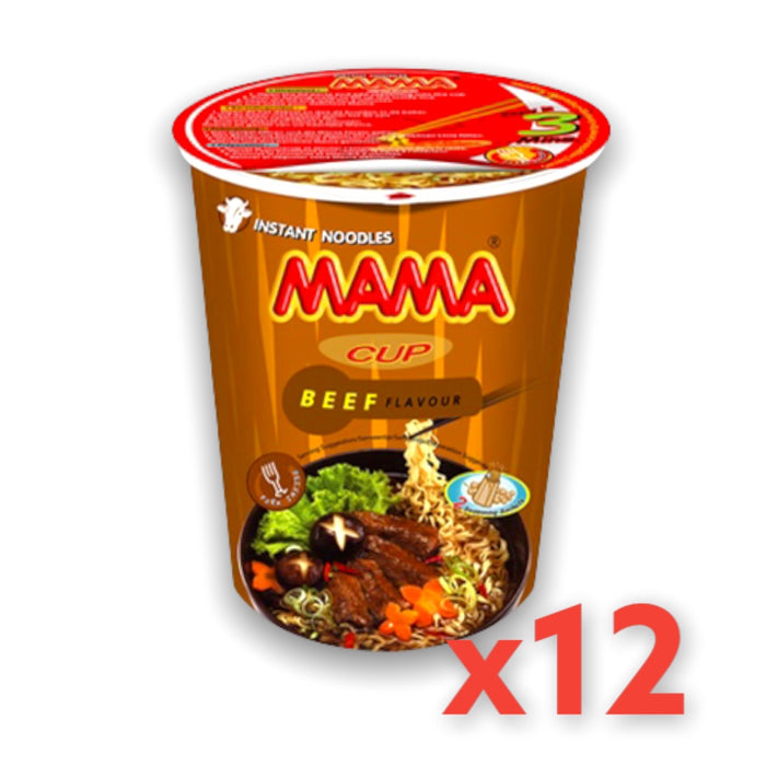 MAMA CUP NOODLE BEEF, CASE OF 12