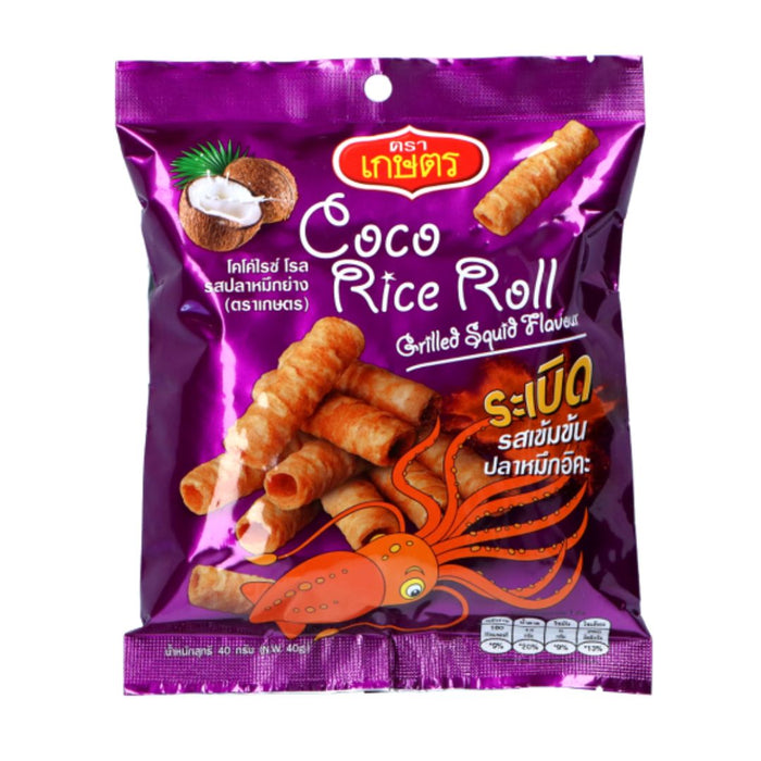 KASET GRILLED SQUID COCO RICE ROLL 40G