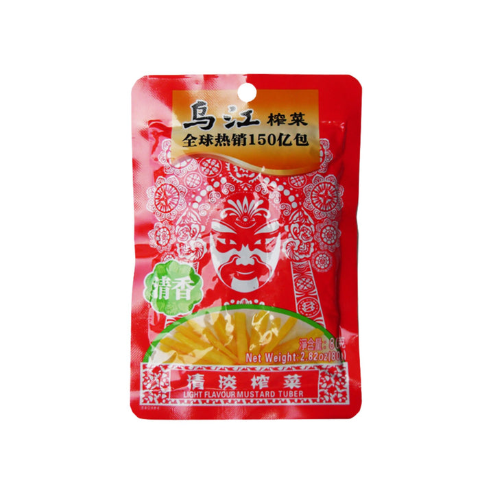 WU JIANG LIGHT FLAVOURED PRESERVED MUSTARD TUBER 80G