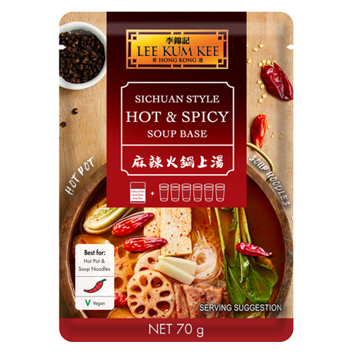 LEE KUM KEE SICHUAN HOT & SPICY SOUP BASE FOR HOTPOT 70G