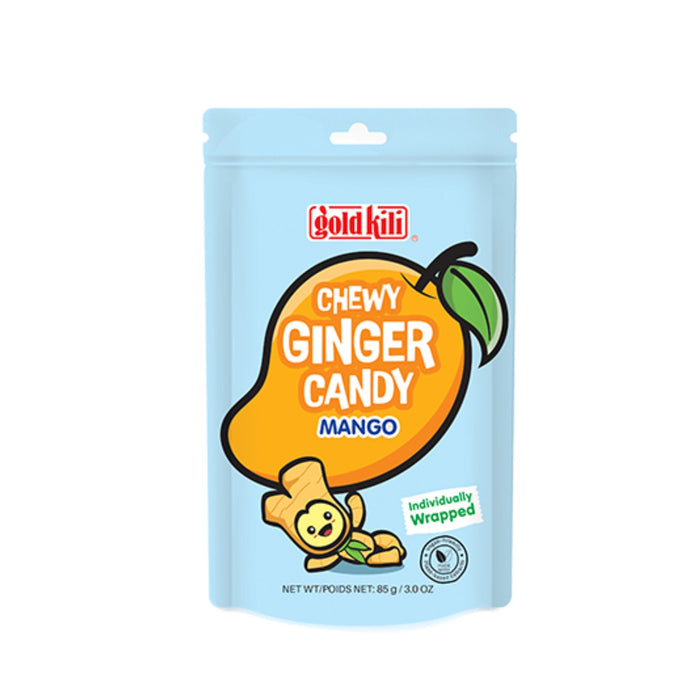 GOLD KILI MANGO FLAVOUR CHEWY GINGER CANDY 85G