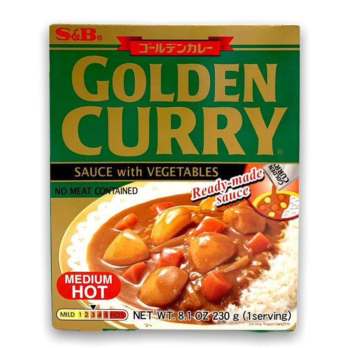 S&B GOLDEN CURRY MEDIUM HOT WITH VEGETABLES - 230G