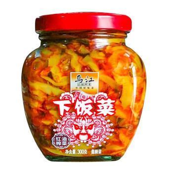 WU JIANG ASSORTED PICKLED VEGETABLES WITH CHILLI OIL 300G 烏江紅油榨菜