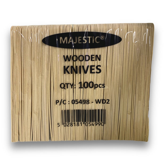 MAJESTIC WOODEN KNIVES 100 PIECES